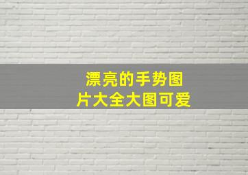 漂亮的手势图片大全大图可爱