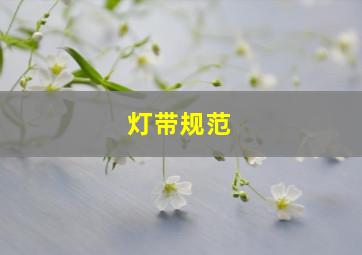 灯带规范