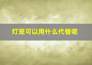 灯笼可以用什么代替呢