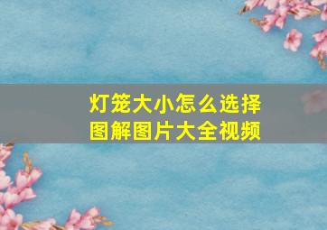 灯笼大小怎么选择图解图片大全视频