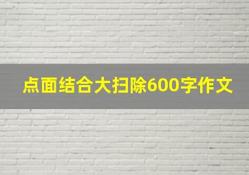 点面结合大扫除600字作文