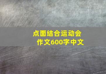 点面结合运动会作文600字中文