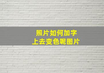 照片如何加字上去变色呢图片