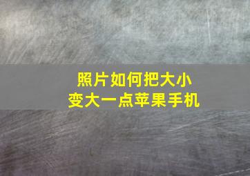 照片如何把大小变大一点苹果手机