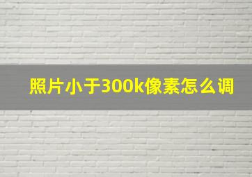 照片小于300k像素怎么调