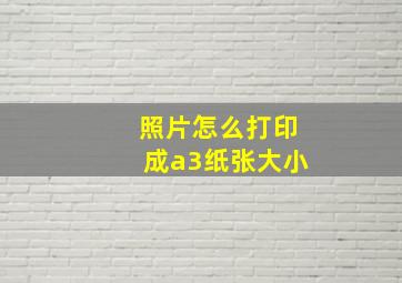 照片怎么打印成a3纸张大小