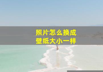 照片怎么换成壁纸大小一样