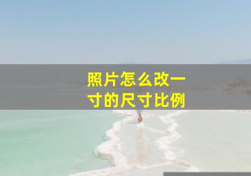 照片怎么改一寸的尺寸比例