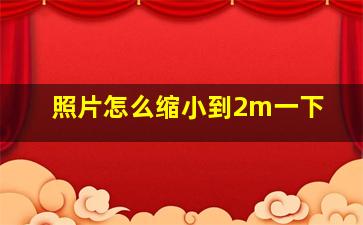 照片怎么缩小到2m一下