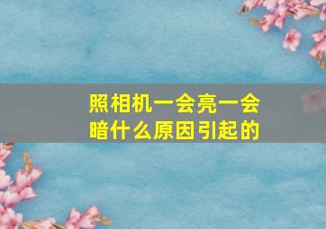 照相机一会亮一会暗什么原因引起的