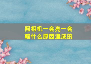 照相机一会亮一会暗什么原因造成的