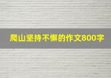 爬山坚持不懈的作文800字