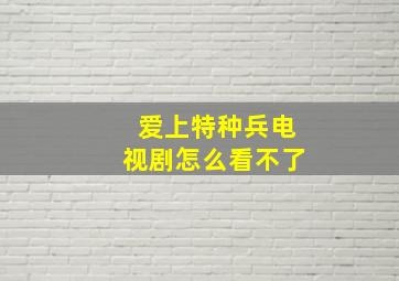 爱上特种兵电视剧怎么看不了