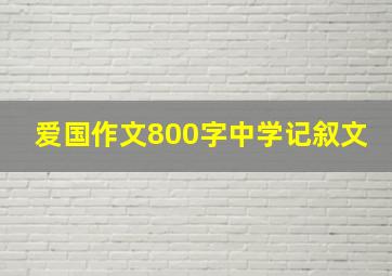 爱国作文800字中学记叙文