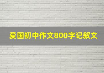 爱国初中作文800字记叙文