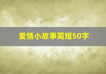 爱情小故事简短50字