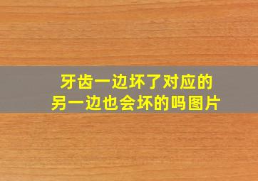 牙齿一边坏了对应的另一边也会坏的吗图片