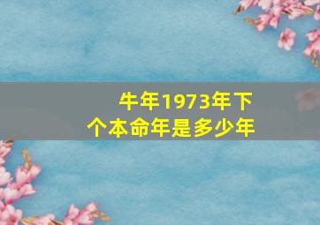 牛年1973年下个本命年是多少年