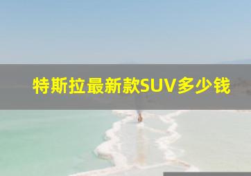 特斯拉最新款SUV多少钱