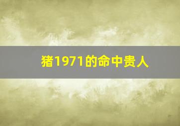 猪1971的命中贵人