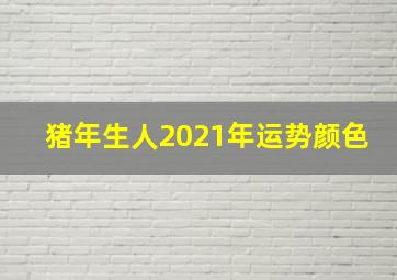 猪年生人2021年运势颜色