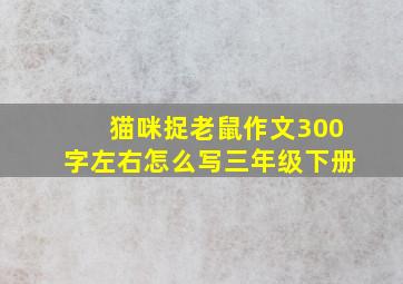 猫咪捉老鼠作文300字左右怎么写三年级下册