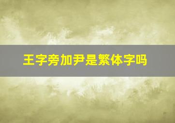 王字旁加尹是繁体字吗