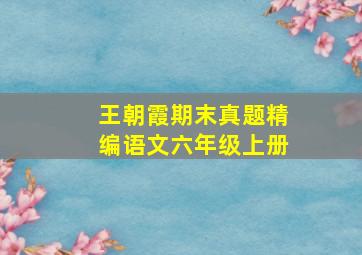 王朝霞期末真题精编语文六年级上册