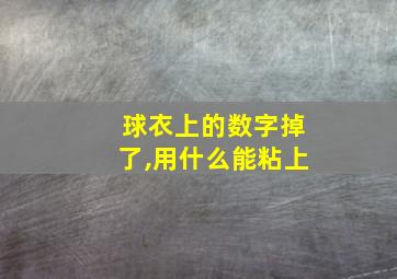 球衣上的数字掉了,用什么能粘上