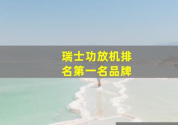 瑞士功放机排名第一名品牌