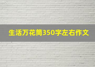 生活万花筒350字左右作文