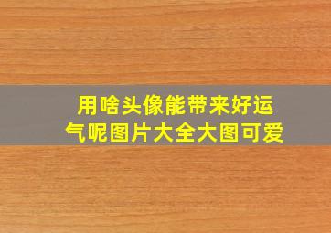 用啥头像能带来好运气呢图片大全大图可爱