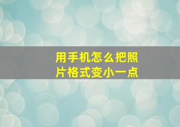 用手机怎么把照片格式变小一点