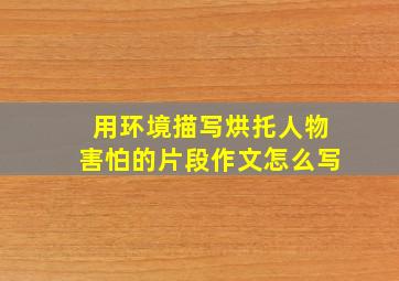 用环境描写烘托人物害怕的片段作文怎么写