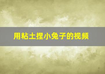 用粘土捏小兔子的视频