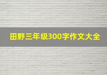 田野三年级300字作文大全