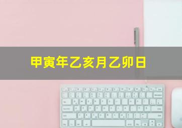 甲寅年乙亥月乙卯日