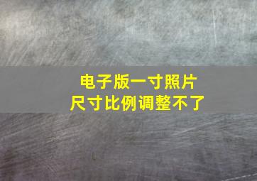 电子版一寸照片尺寸比例调整不了