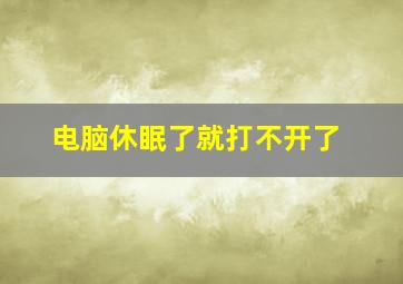 电脑休眠了就打不开了