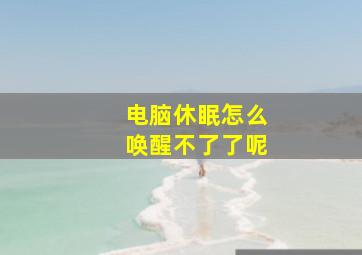 电脑休眠怎么唤醒不了了呢