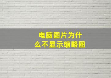 电脑图片为什么不显示缩略图