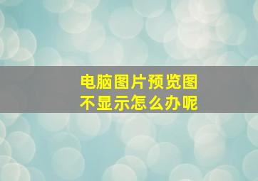 电脑图片预览图不显示怎么办呢