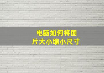 电脑如何将图片大小缩小尺寸