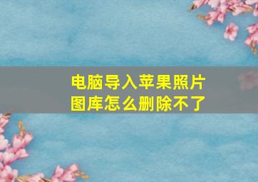 电脑导入苹果照片图库怎么删除不了