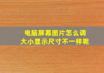 电脑屏幕图片怎么调大小显示尺寸不一样呢