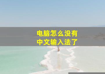 电脑怎么没有中文输入法了