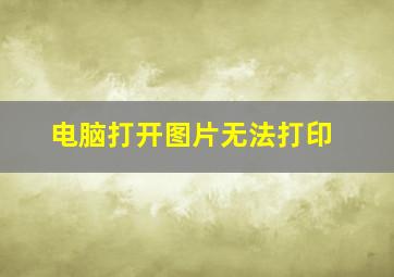 电脑打开图片无法打印