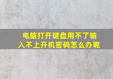 电脑打开键盘用不了输入不上开机密码怎么办呢