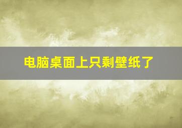 电脑桌面上只剩壁纸了