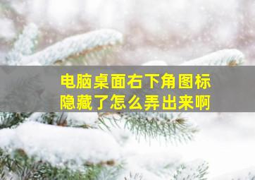 电脑桌面右下角图标隐藏了怎么弄出来啊